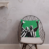 Alan Shearer & Les Ferdinand NUFC Geordie Cushion 18x18 Inches