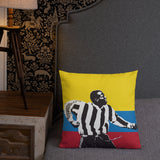 Faustino Asprilla NUFC Geordie Cushion 18x18 Inches