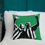 Alan Shearer & Les Ferdinand NUFC Geordie Cushion 18x18 Inches