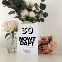 30 Nowt Daft Geordie Birthday Card