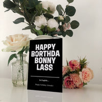 Happy Borthda Bonny Lass Geordie Translation Birthday Card