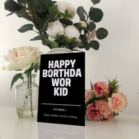 Happy Borthda Wor Kid Geordie Translation Birthday Card