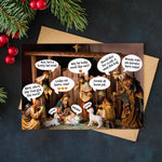 Geordie Nativity Scene Christmas Card