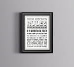 Kitchen Rules Geordie Print Sizes A5, A4, A3 A2 or A1 Sizes
