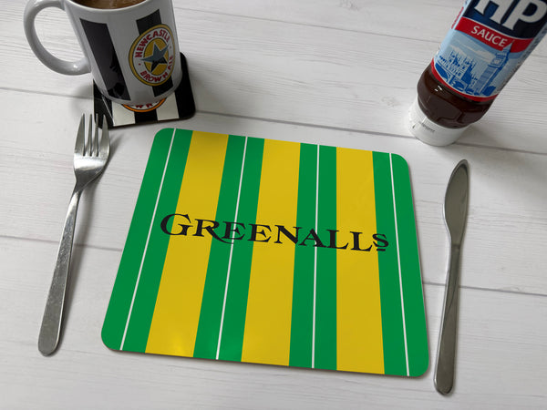 NUFC 1989-90 Away Shirt Geordie Hardboard Placemat