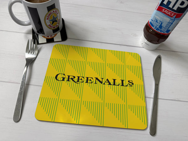 NUFC 1990-91 Away Shirt Geordie Hardboard Placemat