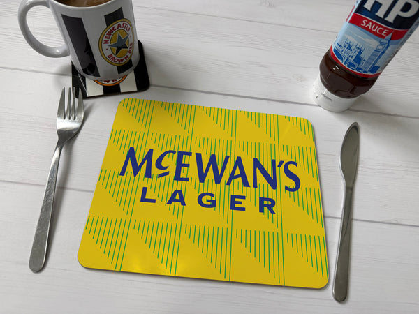 NUFC 1991-93 Away Shirt Geordie Hardboard Placemat