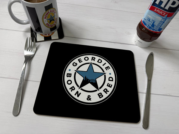 Geordie Born & Bred Hardboard Placemat