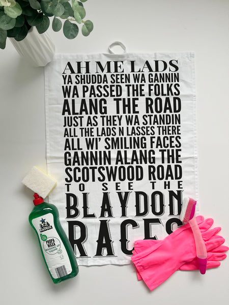 Blaydon Races Geordie Tea Towel