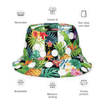 ANY FACE NUFC Black and White Tropical Geordie Bucket Hat