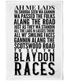 Blaydon Races Geordie Tea Towel