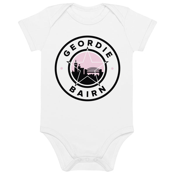 Geordie Bairn Pink Organic Cotton Baby Grow