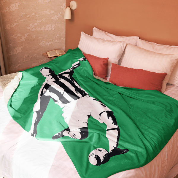 Alan Shearer NUFC Geordie Sherpa Fabric blanket