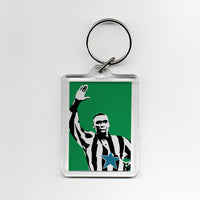 Andy Cole NUFC Geordie Plastic Keyring