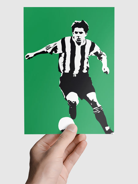 Peter Beardsley NUFC Geordie Print A5, A4, A3 A2 or A1 Sizes