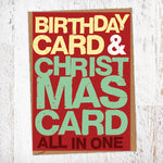 Birthday Card & Christmas Card All In One Birthday Card Blunt Card