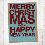 Merry Christmas and a Happy New Year Etc Etc Christmas Card Blunt Cards