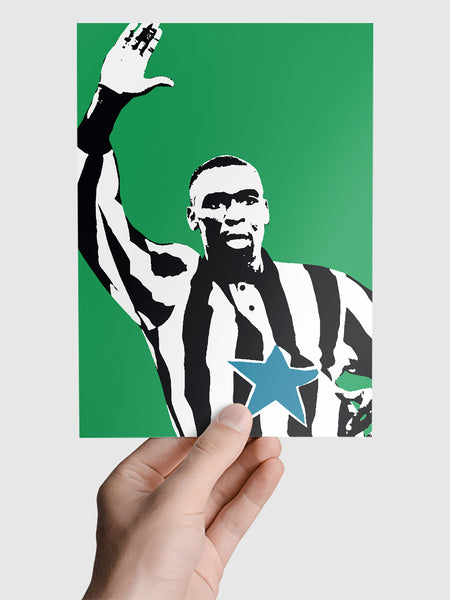 Andy Cole NUFC Geordie Print A5, A4, A3 A2 or A1 Sizes
