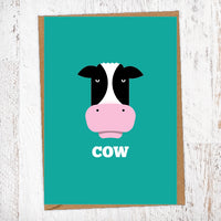 COW Illustration Name Calling Card Blunt Cards