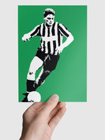 Paul Gascoigne Gazza NUFC Geordie Print A5, A4, A3 A2 or A1 Sizes