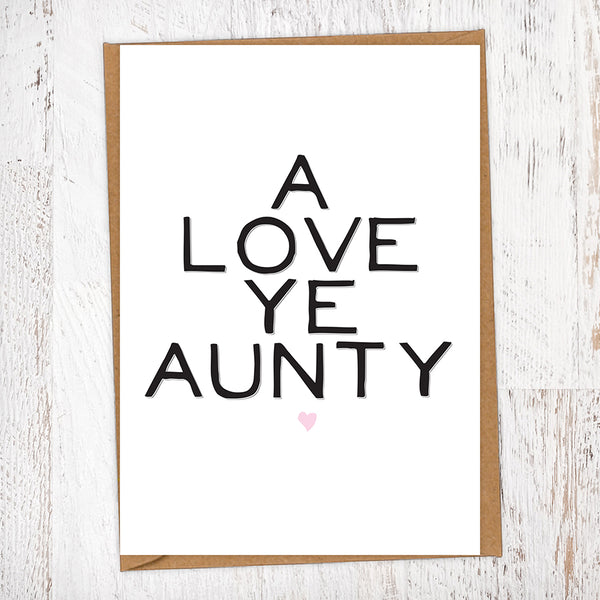 A Love Ye Aunty Greetings Card