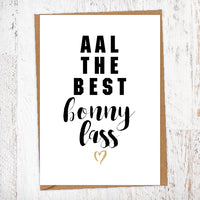 Aal The Best Bonny Lass Geordie Card Birthday Card Good Luck Card