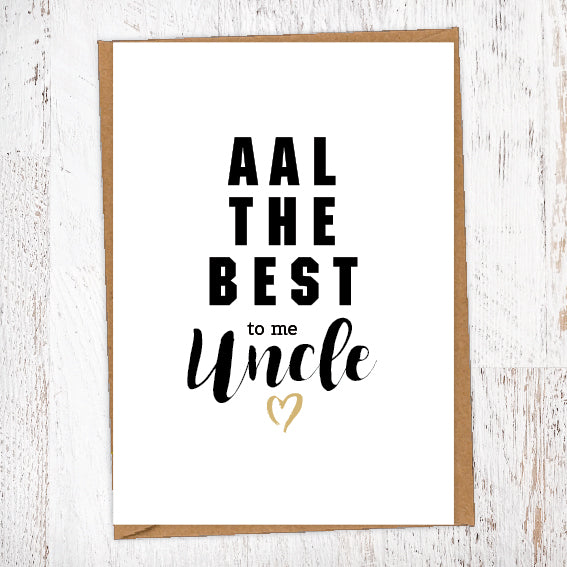 Aal The Best To Me Uncle Geordie Card Birthday Card Good Luck Card