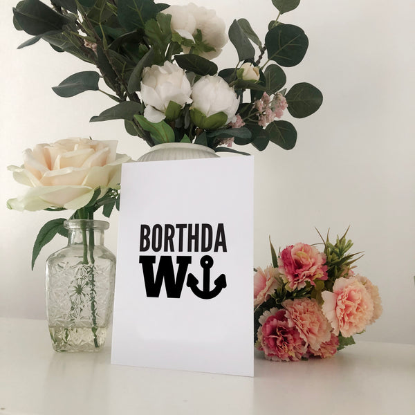 Borthda Wanker Geordie Blunt Birthday Card