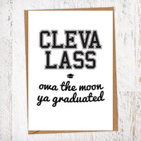 Cleva Lass Exams & Graduation Congratulations Greetings Card