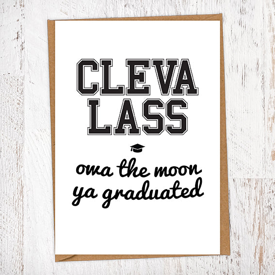 Cleva Lass Exams & Graduation Congratulations Greetings Card