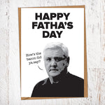 Happy Fatha's Day. How's The Bacon Did Ya Say? Steve Bruce NUFC Fathers Day Card Geordie Card