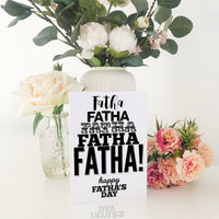Fatha Fatha Fatha Fatha FATHA! Geordie Father's Day Card
