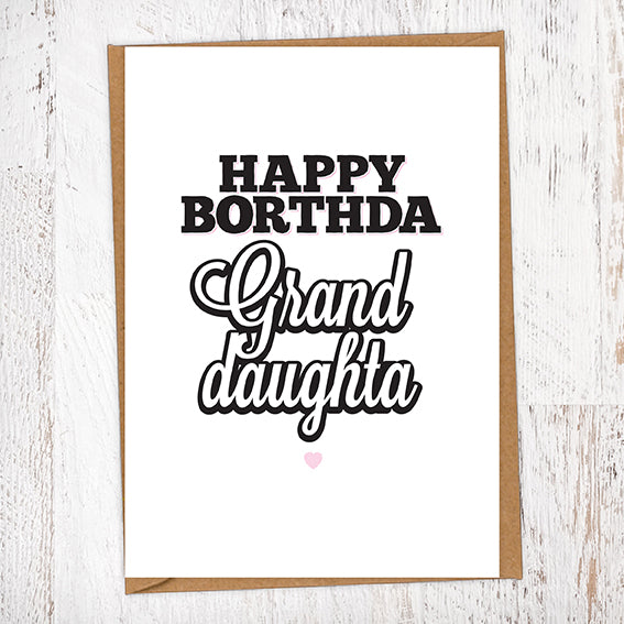 Happy Borthda Granddaughta Birthday Card