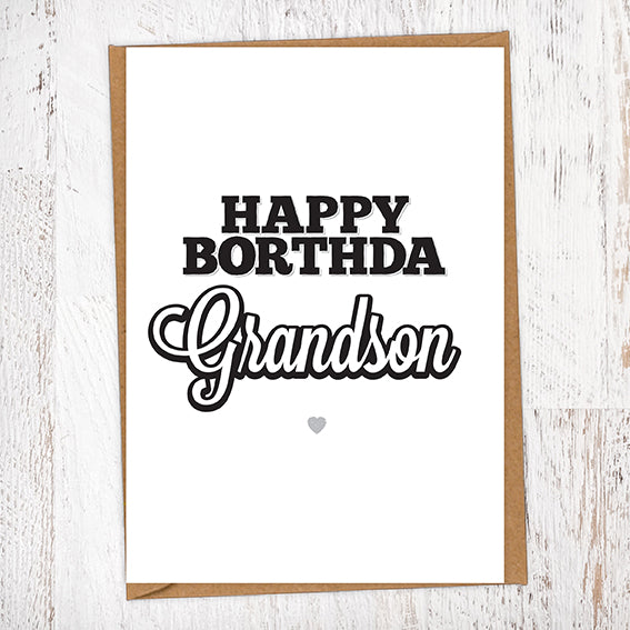 Happy Borthda Grandson Birthday Card