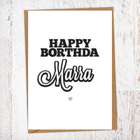 Happy Borthda Marra Birthday Card
