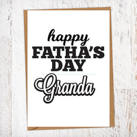Happy Fatha's Day Granda Geordie Father's Day Card