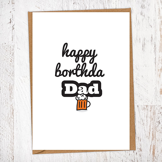 Happy Borthda Dad Pint of Beer Birthday Card