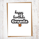 Happy Borthda Granda Pint of Beer Birthday Card