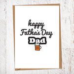 Happy Fatha's Day Dad Pint Geordie Father's Day Card