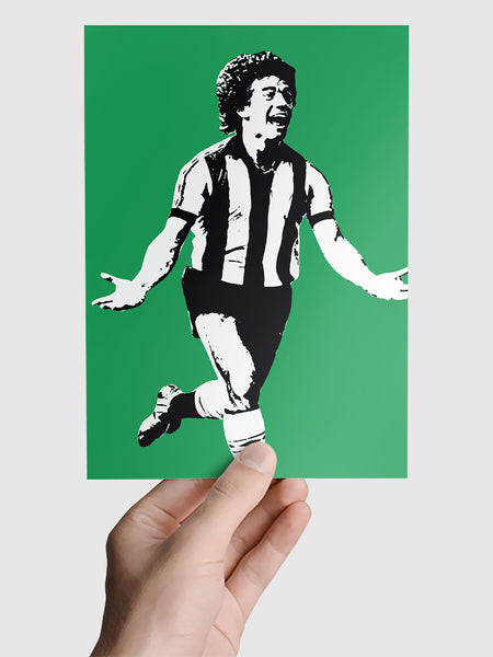 Kevin Keegan Player NUFC Geordie Print A5, A4, A3 A2 or A1 Sizes