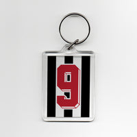 Number 9 Plastic Keyring