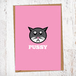 PUSSY Illustration Name Calling Card Blunt Cards