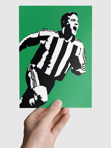 Laurent Robert NUFC Geordie Print A5, A4, A3 A2 or A1 Sizes