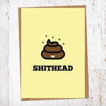 SHIT HEAD Illustration Name Calling Card Blunt Cards