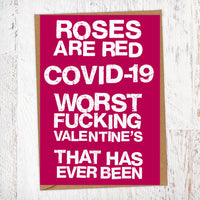 Covid-19 Coronavirus Valentine's Day Card Blunt Cards