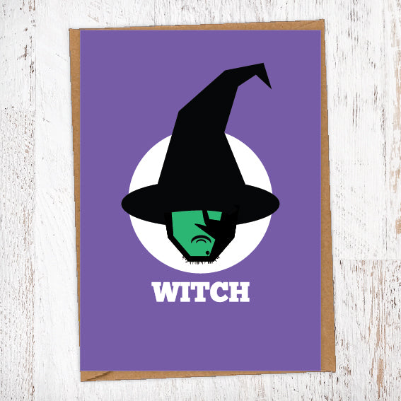 WITCH Illustration Name Calling Card Blunt Cards