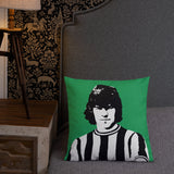 Malcolm Macdonald NUFC Geordie Cushion 18x18 Inches