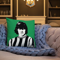 Malcolm Macdonald NUFC Geordie Cushion 18x18 Inches