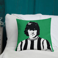 Malcolm Macdonald NUFC Geordie Cushion 18x18 Inches