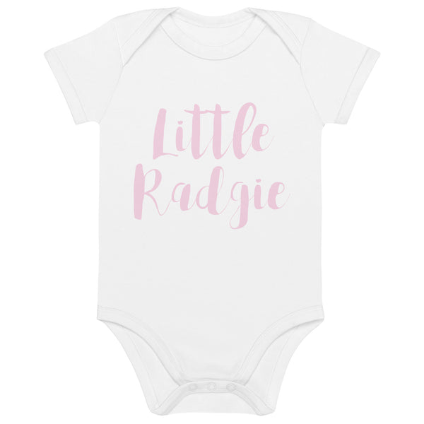 Little radgie Pink Geordie Organic Cotton Baby Grow